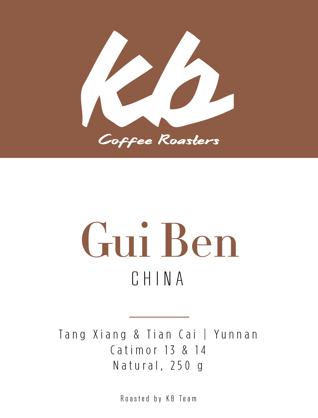 Espresso Chine - Gui Ben Naturel